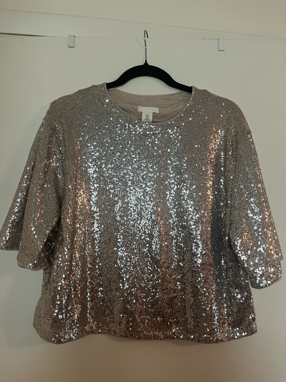 Beautiful Gold H & M Evening Top XL